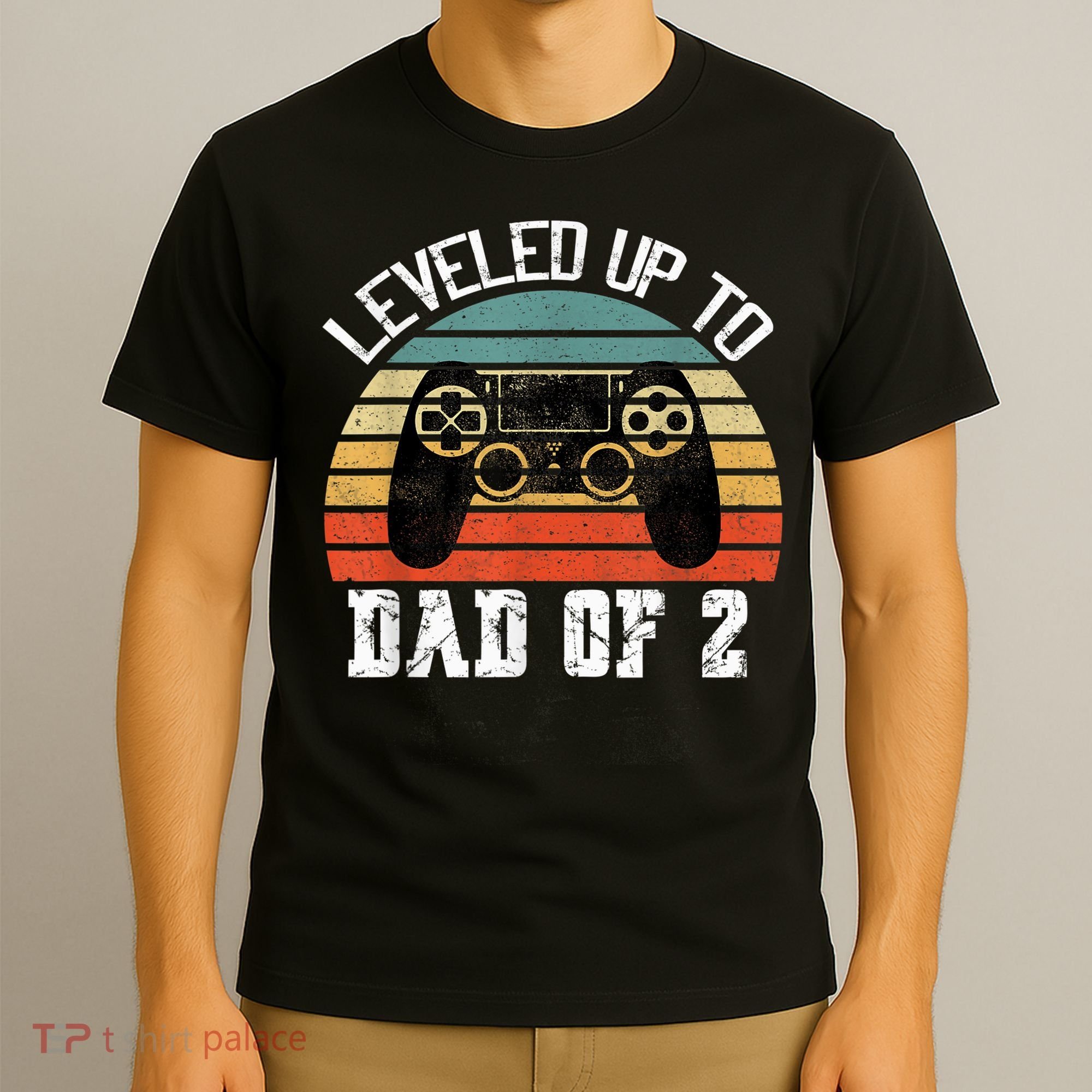 Daddy Again Leveled Up To Dad of 2 Dad T-Shirt