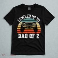 Daddy Again Leveled Up To Dad of 2 Dad T-Shirt thumb 5