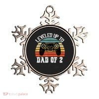 Daddy Again Leveled Up To Dad of 2 Dad Ornament thumb 0