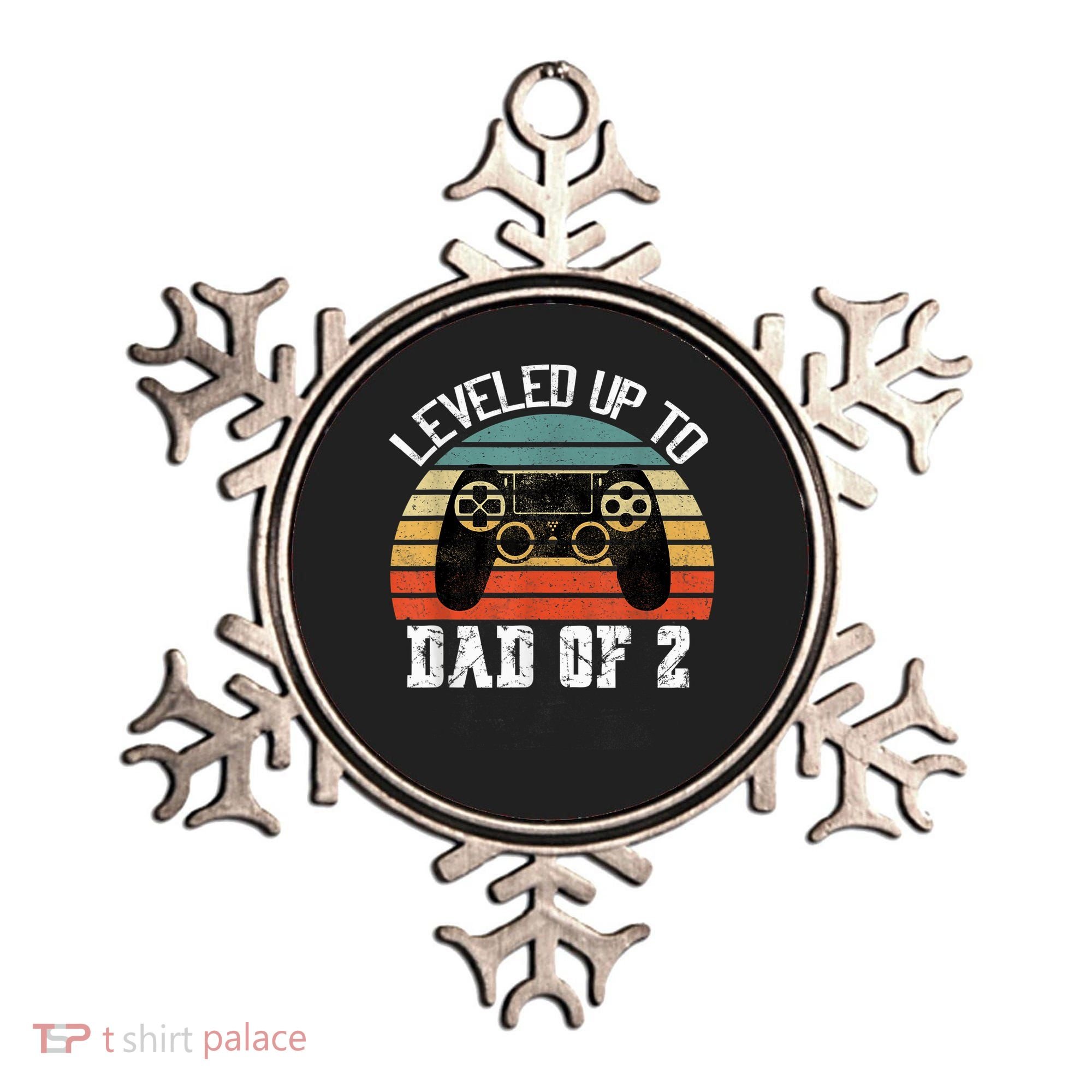 Daddy Again Leveled Up To Dad of 2 Dad Ornament