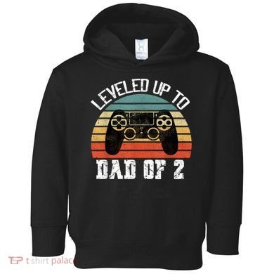 Daddy Again Leveled Up To Dad of 2 Dad Toddler Hoodie