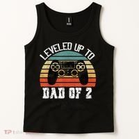 Daddy Again Leveled Up To Dad of 2 Dad Tank Top thumb 2