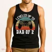 Daddy Again Leveled Up To Dad of 2 Dad Tank Top thumb 3
