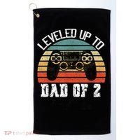 Daddy Again Leveled Up To Dad of 2 Dad Golf Towel thumb 0