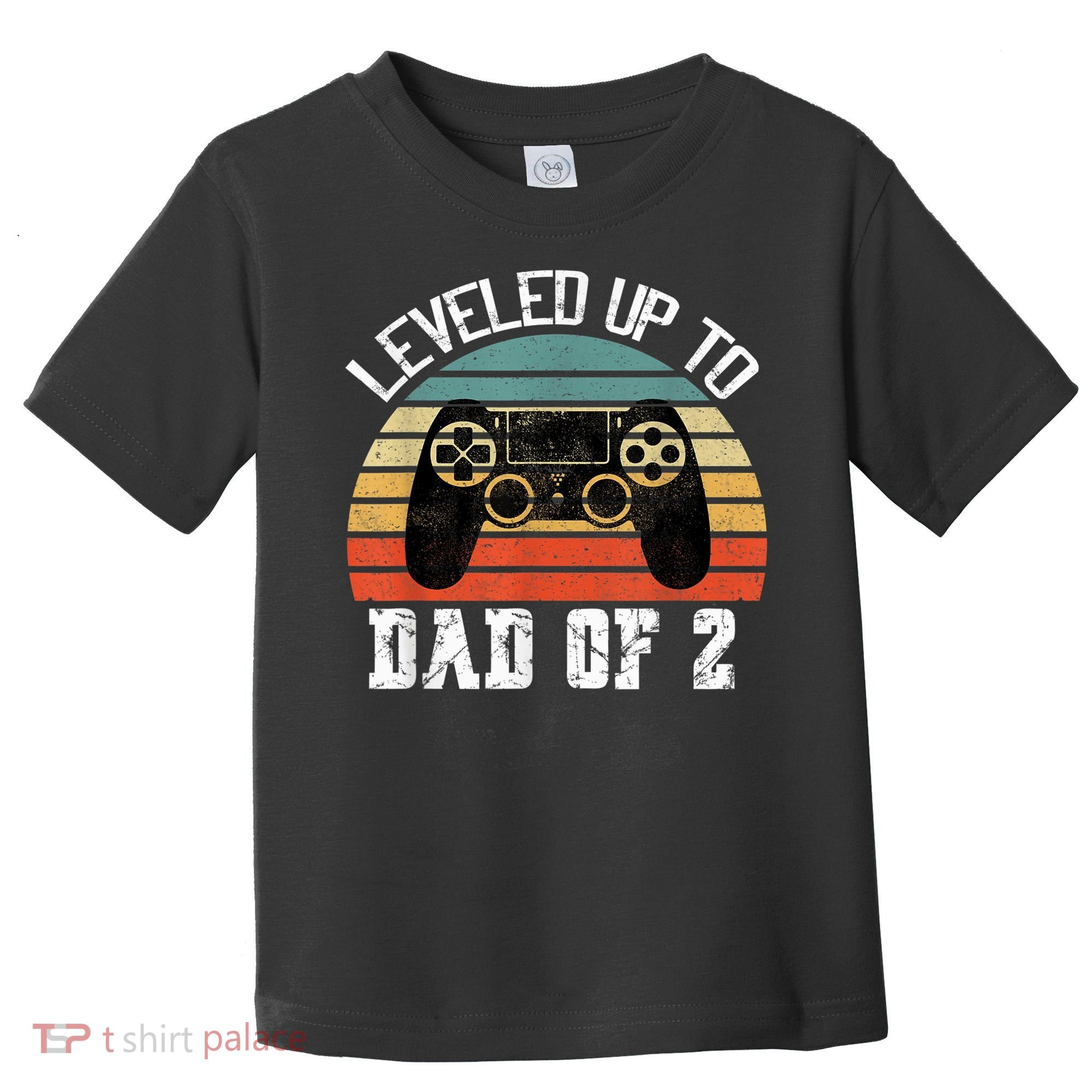 Daddy Again Leveled Up To Dad of 2 Dad Toddler T-Shirt