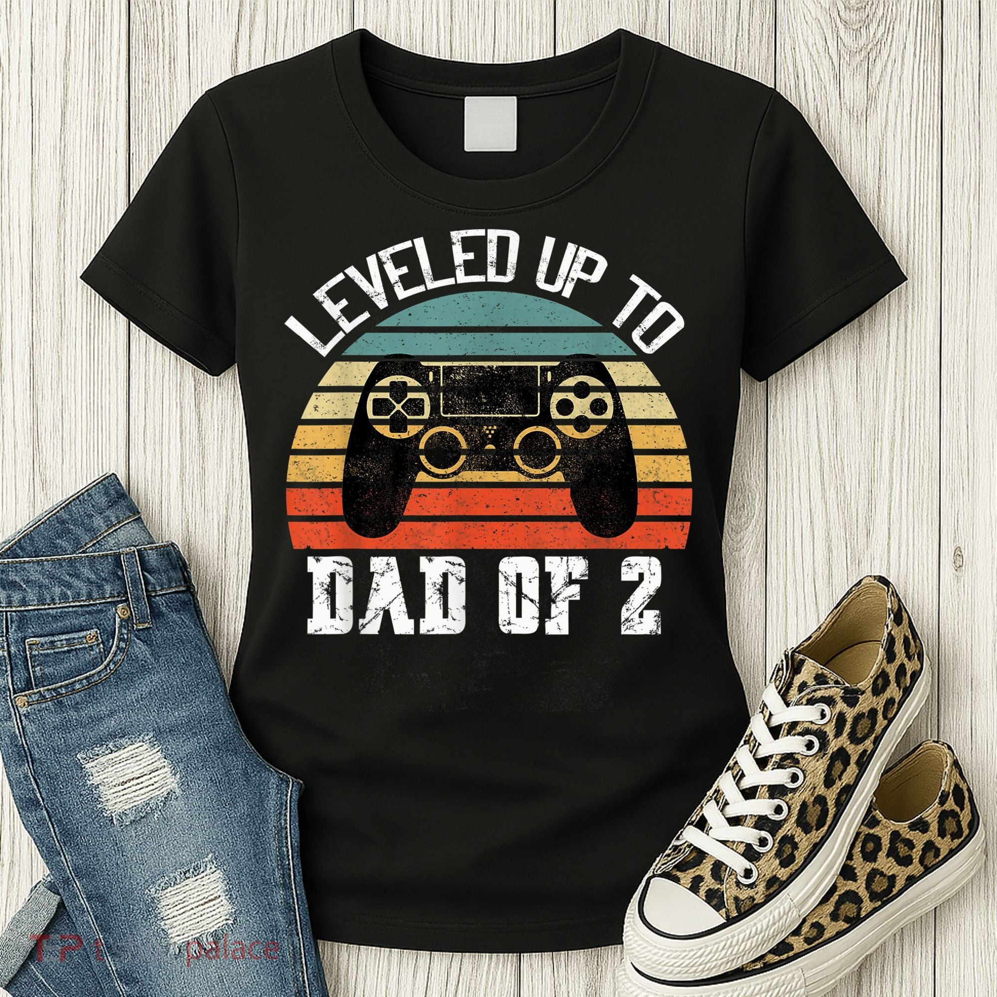 Daddy Again Leveled Up To Dad of 2 Dad Women's T-Shirt