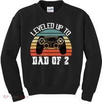 Daddy Again Leveled Up To Dad of 2 Dad Kids Sweatshirt thumb 0