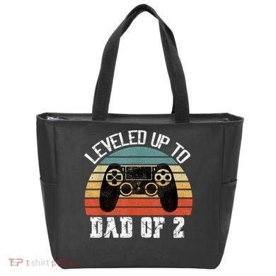 Daddy Again Leveled Up To Dad of 2 Dad Tote Bag