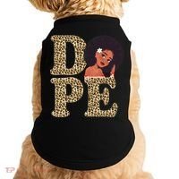 Dope Afro Lady Cute Leopard Doggie Tank thumb 0