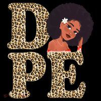 Dope Afro Lady Cute Leopard Doggie Tank thumb 4