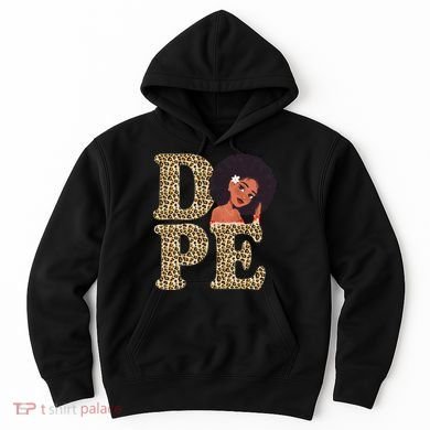 Dope Afro Lady Cute Leopard Hoodie