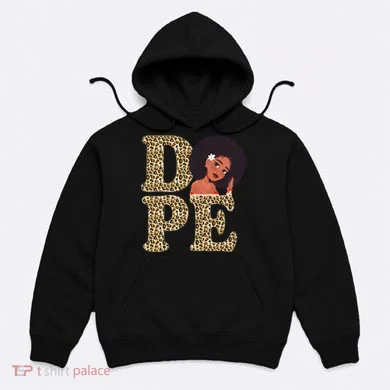 Dope Afro Lady Cute Leopard Hoodie