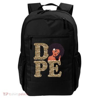 Dope Afro Lady Cute Leopard Backpack