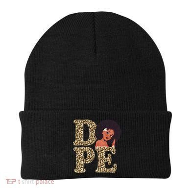 Dope Afro Lady Cute Leopard Beanie