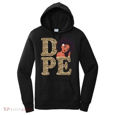 Dope Afro Lady Cute Leopard Women's Hoodie