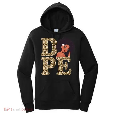 Dope Afro Lady Cute Leopard Women's Hoodie
