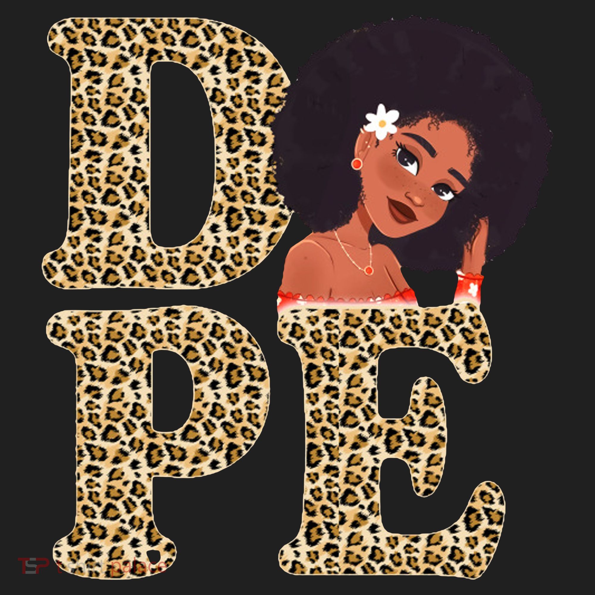 Dope Afro Lady Cute Leopard Tumbler