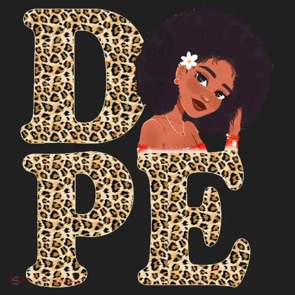 Dope Afro Lady Cute Leopard Tumbler