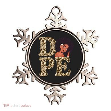 Dope Afro Lady Cute Leopard Ornament