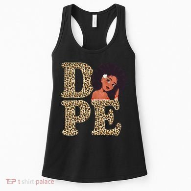 Dope Afro Lady Cute Leopard Women's Tank Top
