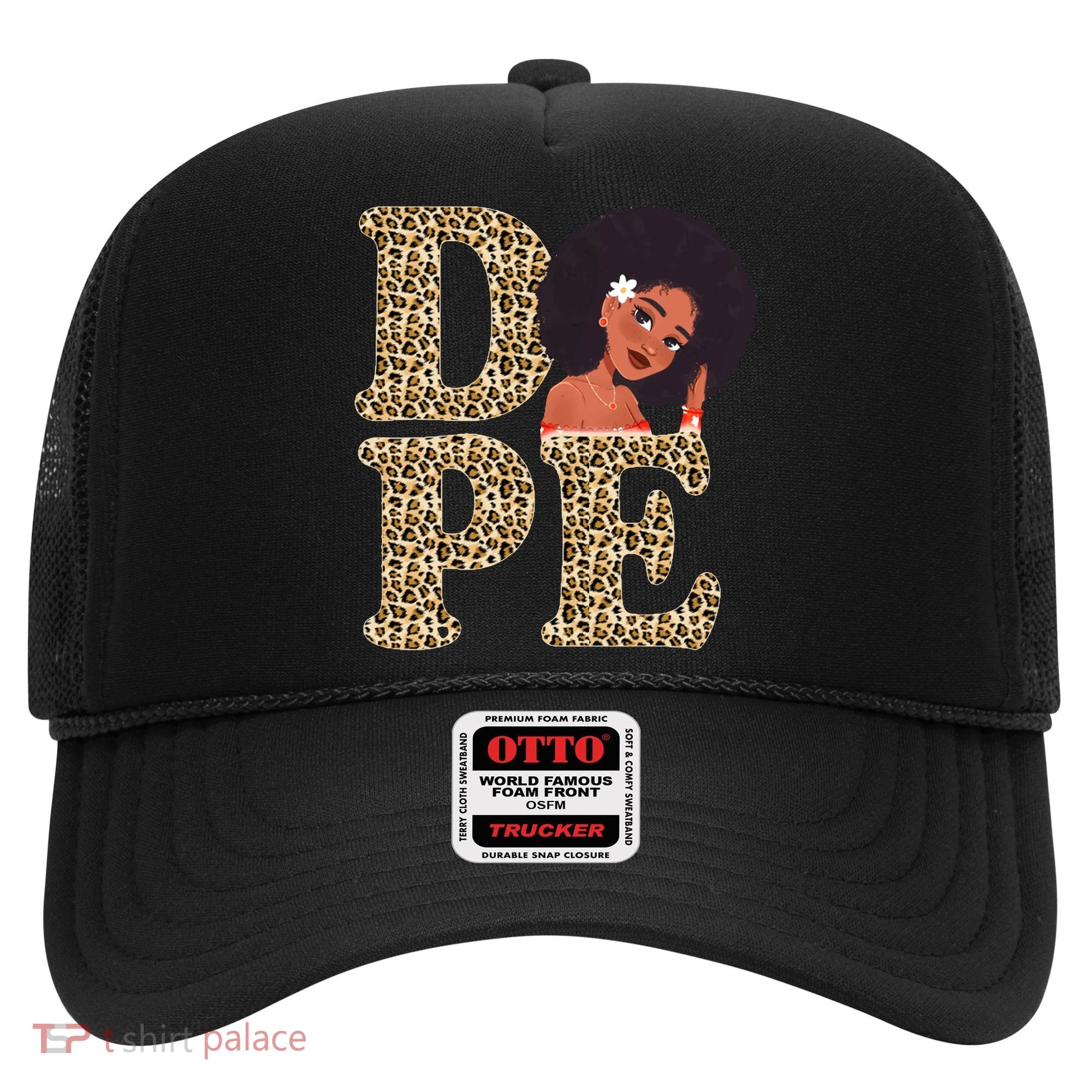 Dope Afro Lady Cute Leopard Hat