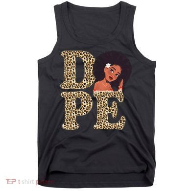 Dope Afro Lady Cute Leopard Tank Top