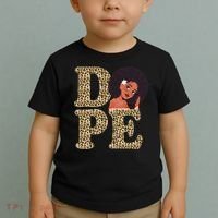 Dope Afro Lady Cute Leopard Toddler T-Shirt thumb 2