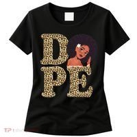 Dope Afro Lady Cute Leopard Women's T-Shirt thumb 0