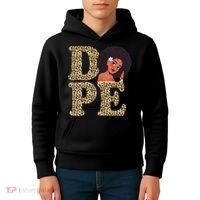Dope Afro Lady Cute Leopard Kids Hoodie thumb 4