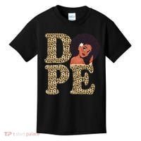 Dope Afro Lady Cute Leopard Kids T-Shirt thumb 0