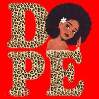 Dope Afro Lady Cute Leopard Santa Hat thumb 1