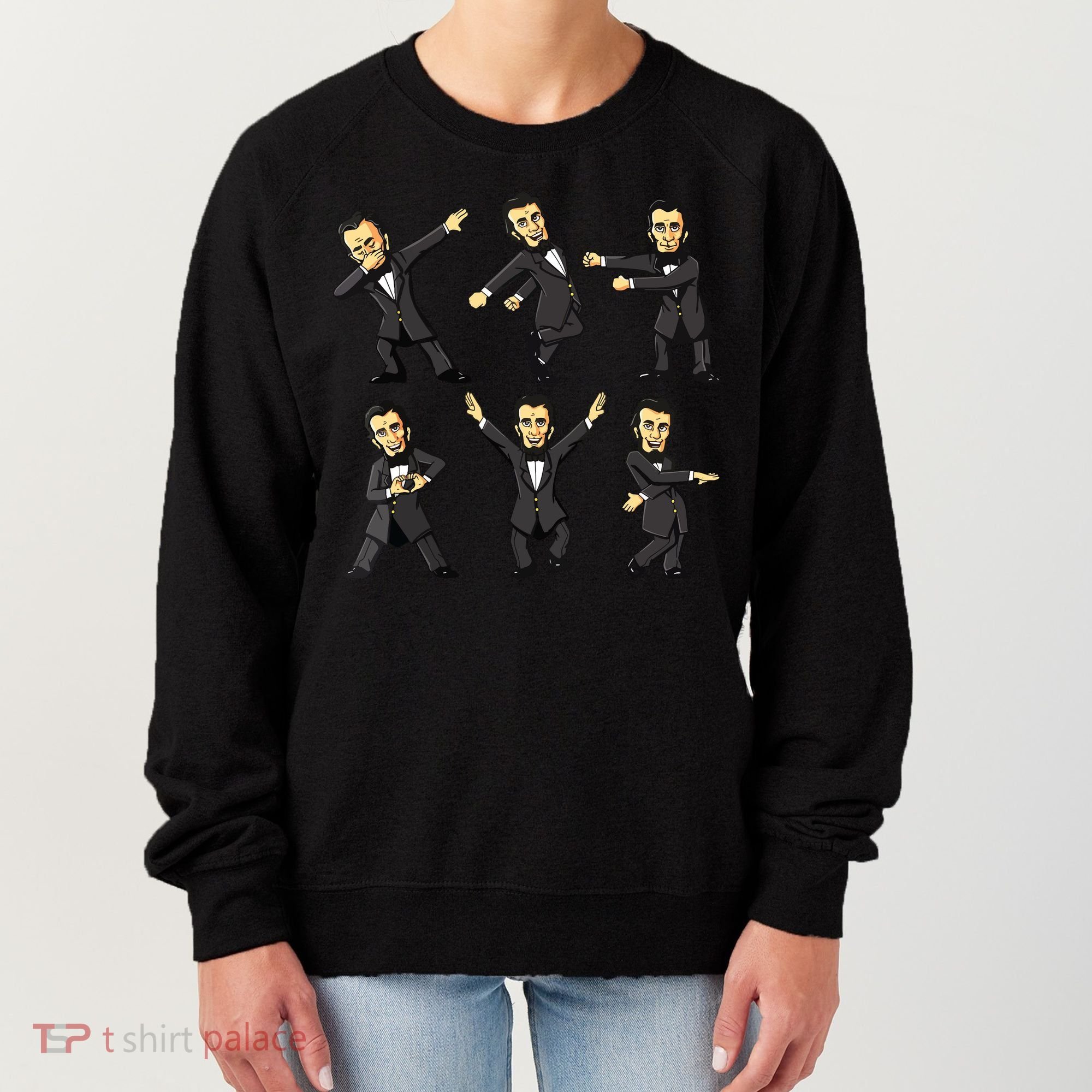 Dancing Abraham Lincoln 4th Of July Women's Sweatshirt