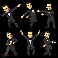 Dancing Abraham Lincoln 4th Of July Coaster thumb 2