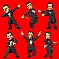 Dancing Abraham Lincoln 4th Of July Santa Hat thumb 1