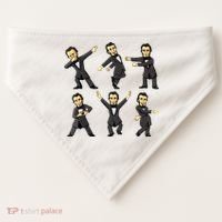 Dancing Abraham Lincoln 4th Of July USA-Made Doggie Bandana thumb 0