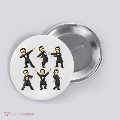 Dancing Abraham Lincoln 4th Of July Button