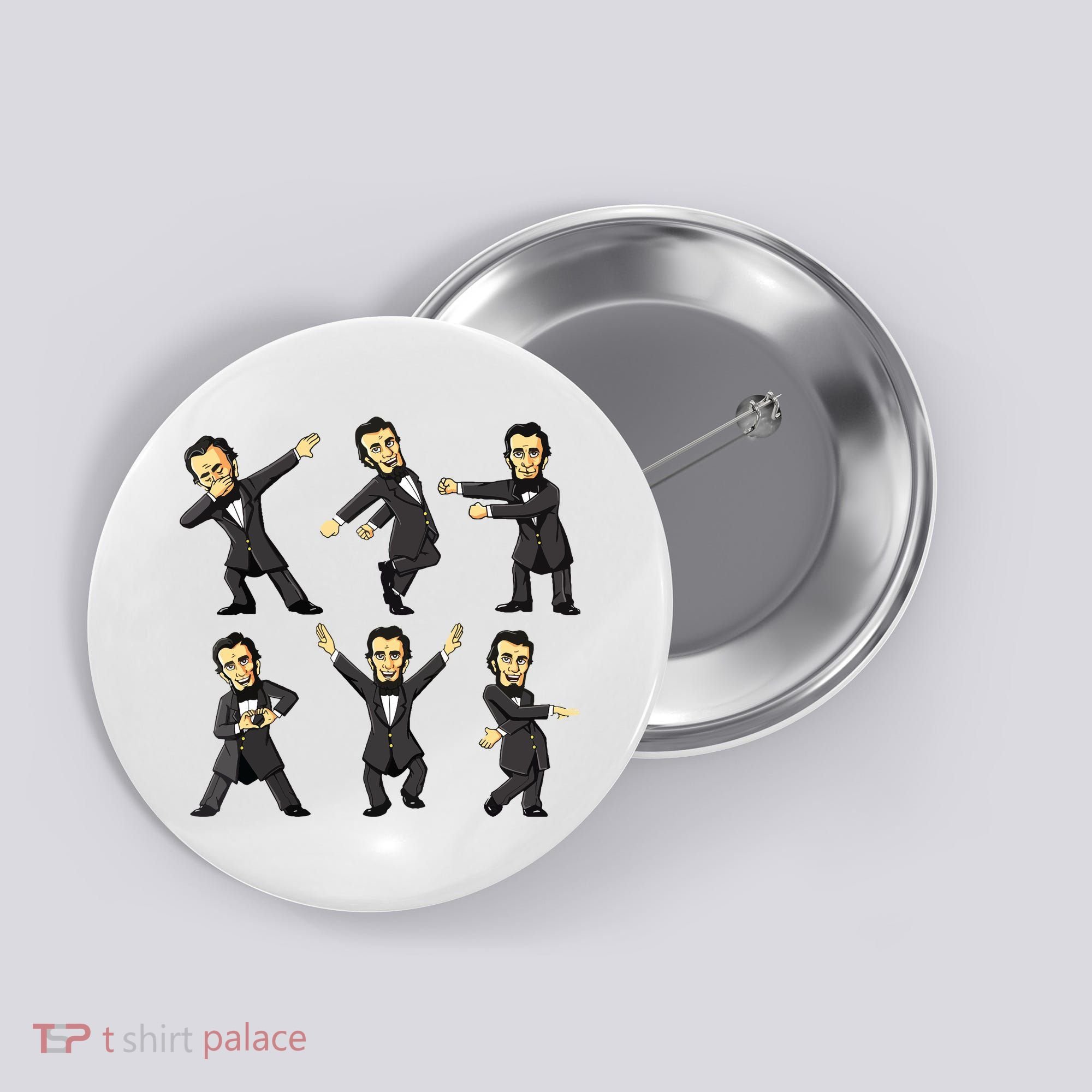 Dancing Abraham Lincoln 4th Of July Button