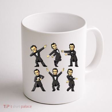 Dancing Abraham Lincoln 4th Of July Coffee Mug back