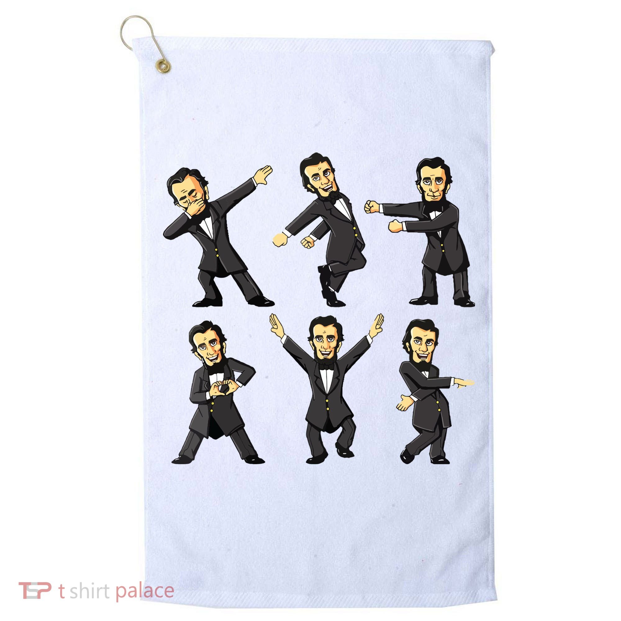 Dancing Abraham Lincoln 4th Of July Golf Towel