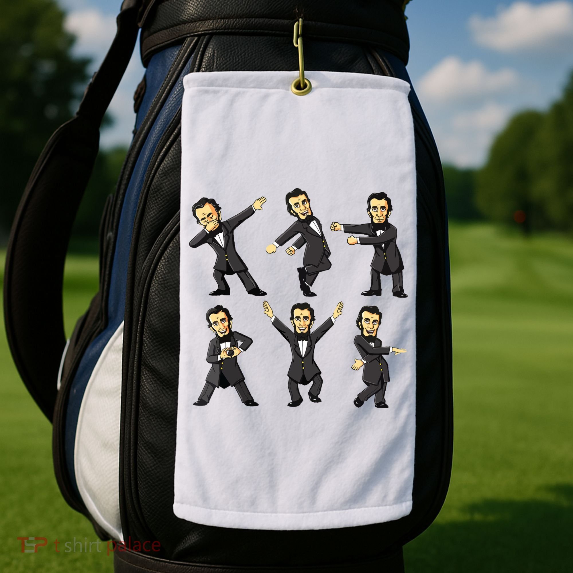Dancing Abraham Lincoln 4th Of July Golf Towel