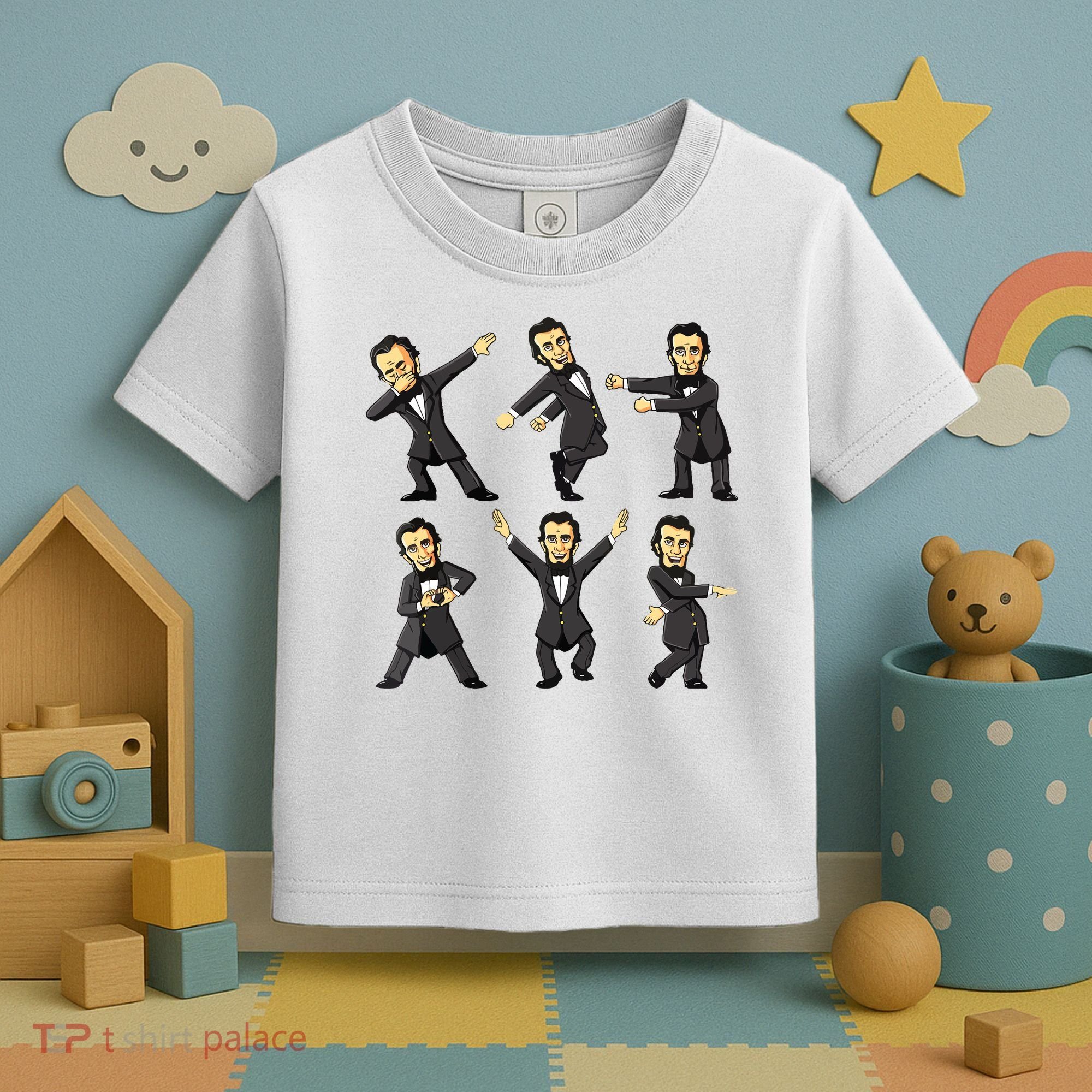Dancing Abraham Lincoln 4th Of July Toddler T-Shirt