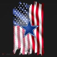 Dallas Football Fan USA American Flag Hoodie thumb 2
