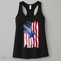 Dallas Football Fan USA American Flag Women's Tank Top thumb 3