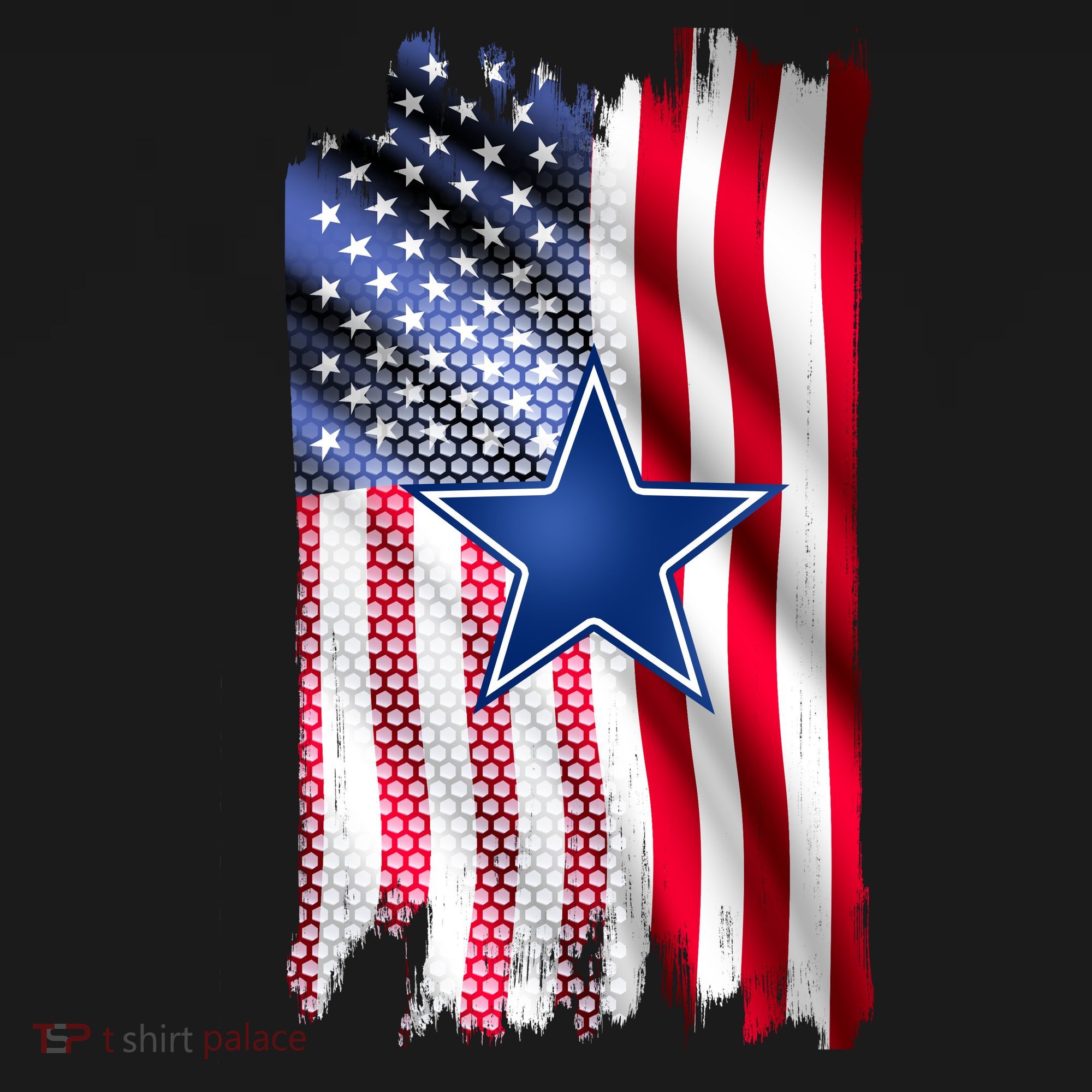 Dallas Football Fan USA American Flag Women's Tank Top