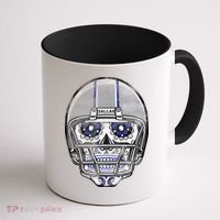 Dallas Football Halloween Skull Coffee Mug thumb 1