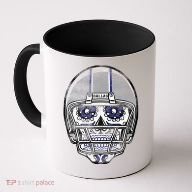 Dallas Football Halloween Skull Coffee Mug