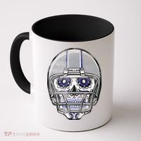 Dallas Football Halloween Skull Coffee Mug thumb 0