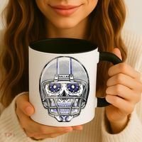 Dallas Football Halloween Skull Coffee Mug thumb 3