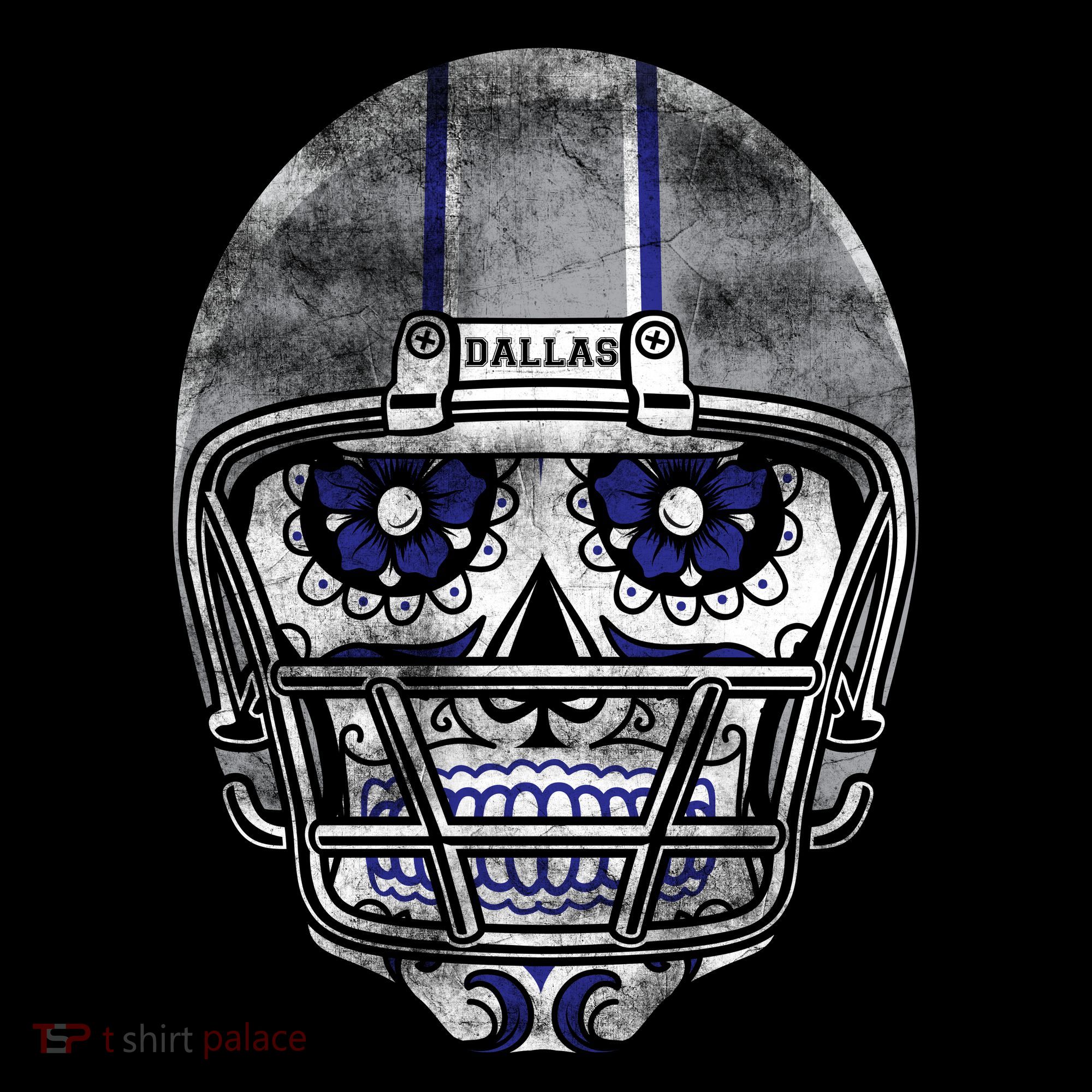 Dallas Football Halloween Skull Ornament