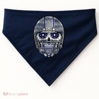 Dallas Football Halloween Skull USA-Made Doggie Bandana thumb 0